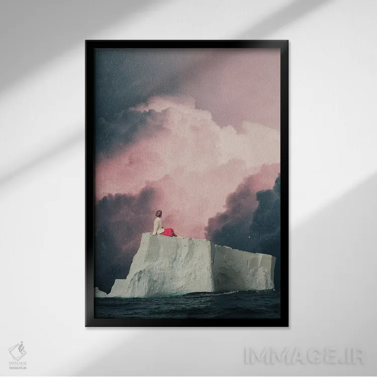 تابلو دکوراتیو "خدا من دلم برایت تنگ شده" اثر فرانک موس - نمای قابدار مشکی