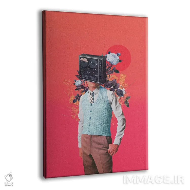 تابلو دکوراتیو "فونوهد" اثر فرانک موس - نمای پرسپکتیو محصول