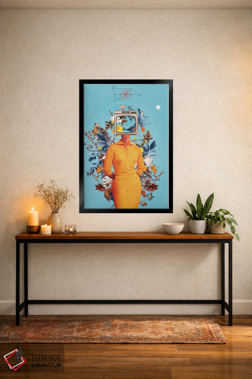 تابلو دکوراتیو "به نمایشگرها رویاهایت را نده" اثر فرانک موس - D5B