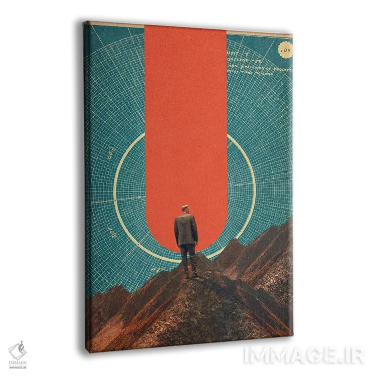 تابلو دکوراتیو "تنها قطب نما، نگاه دقیق است" اثر فرانک موس - نمای پرسپکتیو محصول