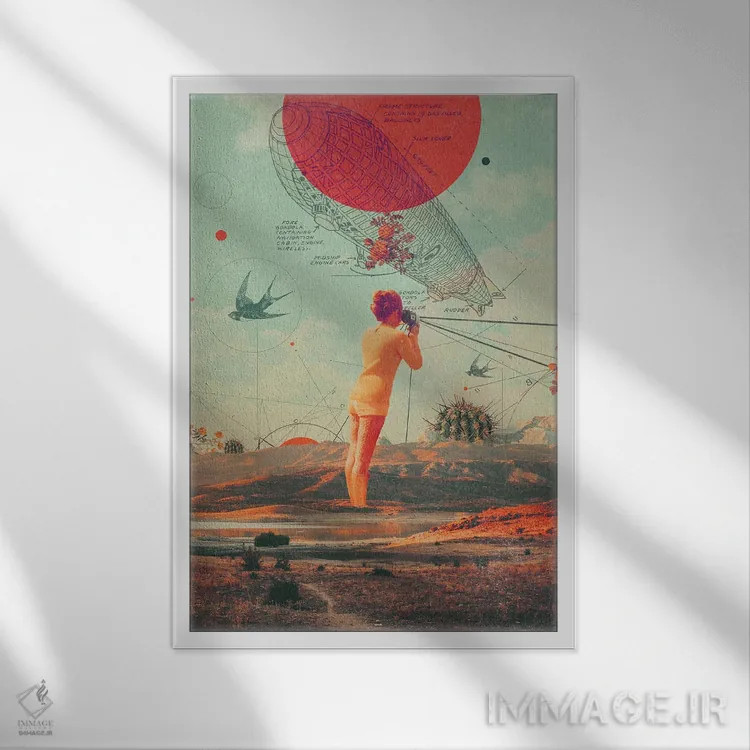 تابلو دکوراتیو "دورور " اثر فرانک موس - نمای قابدار سفید