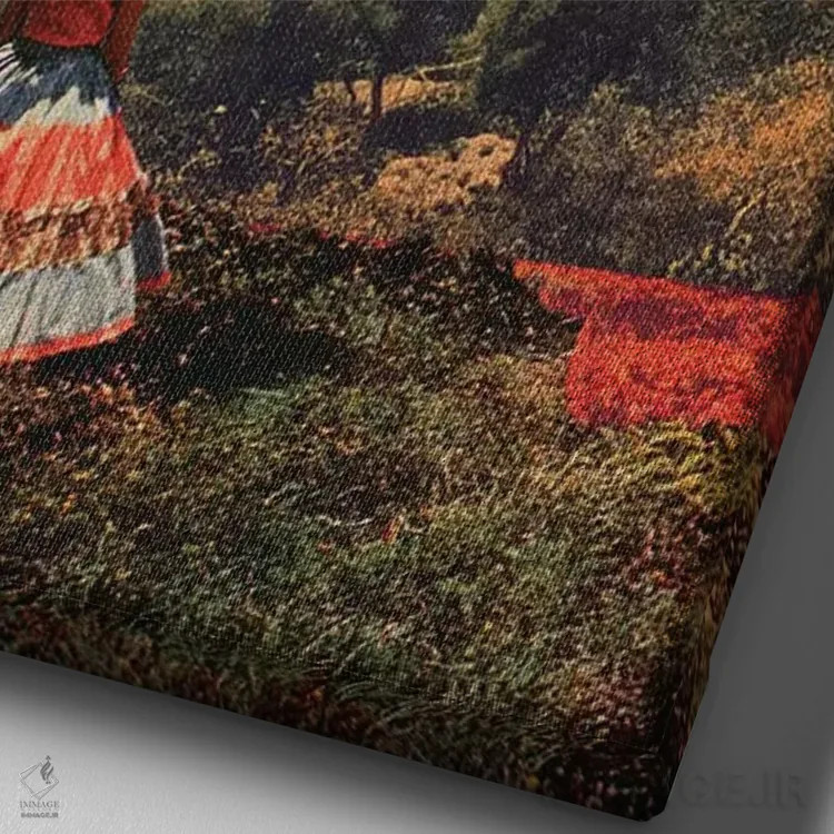 تابلو دکوراتیو "آیا این همان شهری است که رویایش را داشتیم" اثر فرانک موس - نمای نزدیک بافت بوم