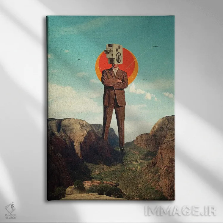 تابلو دکوراتیو "ویدیو ۴۰۴" اثر فرانک موس - نمای روبهرو روی دیوار