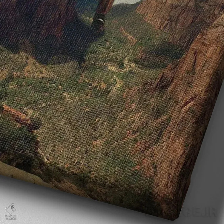 تابلو دکوراتیو "ویدیو ۴۰۴" اثر فرانک موس - نمای نزدیک بافت بوم