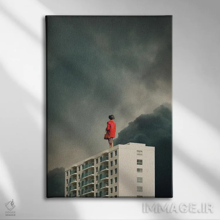 تابلو دکوراتیو "ما از شهرهایمان خواهیم گریخت" اثر فرانک موس - نمای روبهرو روی دیوار