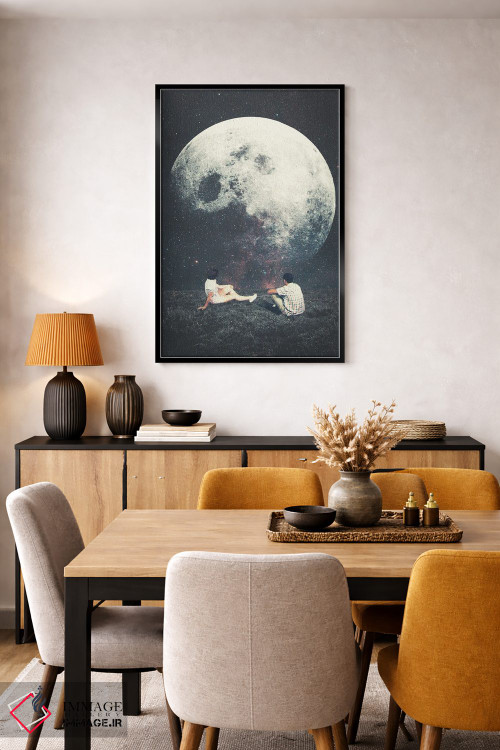 تابلو دکوراتیو "ماه من، مرد من، عشق من" اثر فرانک موس - D6B