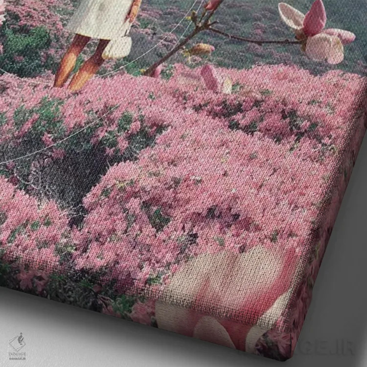 تابلو دکوراتیو "در تلاش برای پذیرش فاصله" اثر فرانک موس - نمای نزدیک بافت بوم