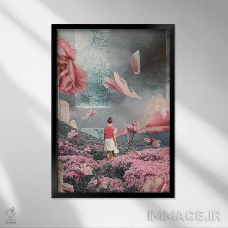 تابلو دکوراتیو "در تلاش برای پذیرش فاصله" اثر فرانک موس - نمای قابدار مشکی