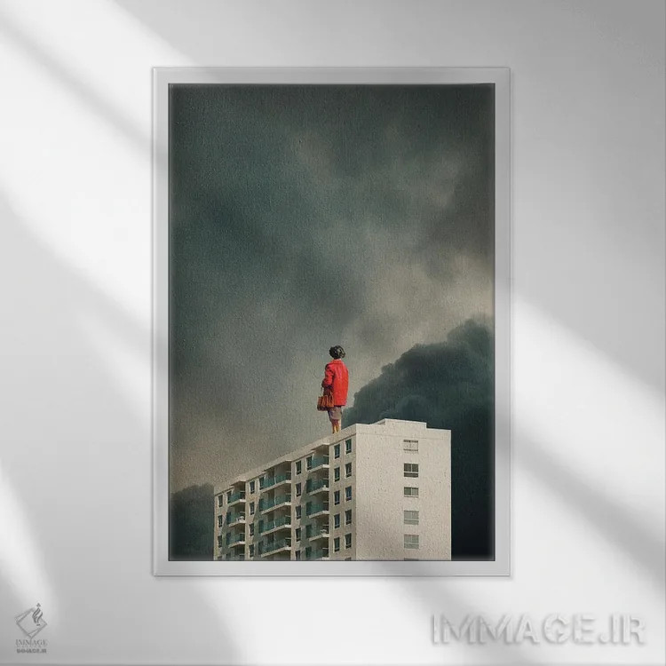 تابلو دکوراتیو "ما از شهرهایمان خواهیم گریخت" اثر فرانک موس - نمای قابدار سفید