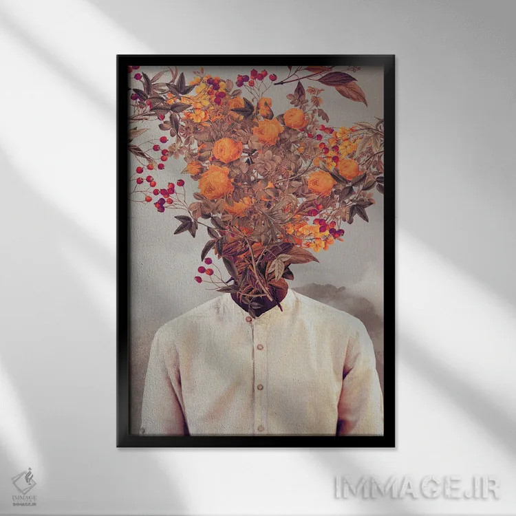 تابلو دکوراتیو "درخشان شکوفا شو" اثر فرانک موس - نمای قابدار مشکی