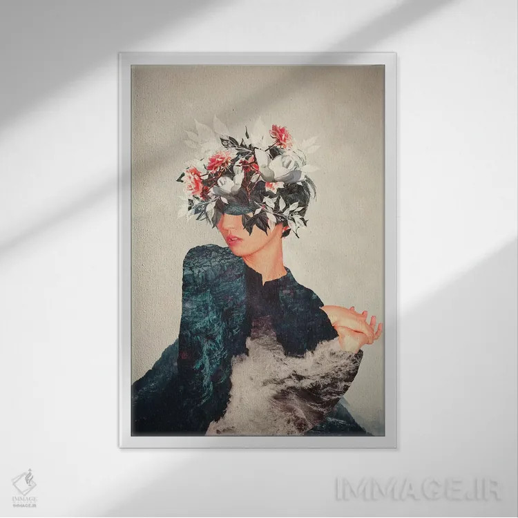 تابلو دکوراتیو "کومیکو " اثر فرانک موس - نمای قابدار سفید