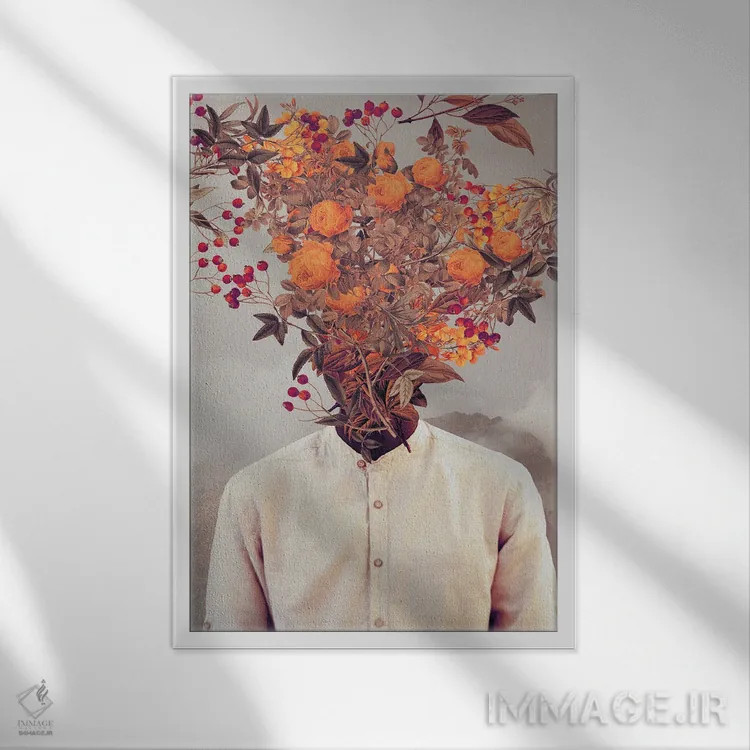 تابلو دکوراتیو "درخشان شکوفا شو" اثر فرانک موس - نمای قابدار سفید