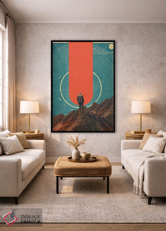 تابلو دکوراتیو "تنها قطب نما، نگاه دقیق است" اثر فرانک موس - D1B