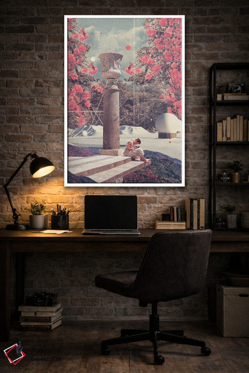 تابلو دکوراتیو "صبر می کنم تا تنهایی ام مرا ببخشد" اثر فرانک موس - D5W