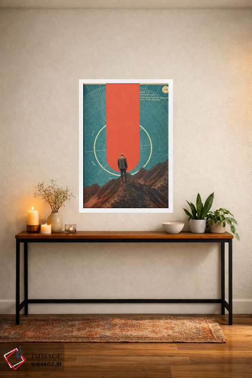 تابلو دکوراتیو "تنها قطب نما، نگاه دقیق است" اثر فرانک موس - D4W