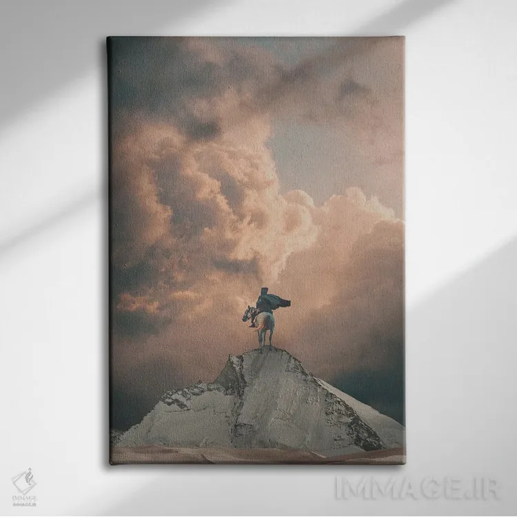 تابلو دکوراتیو "مسافر تنها" اثر فرانک موس - نمای روبهرو روی دیوار