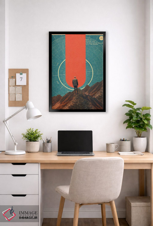 تابلو دکوراتیو "تنها قطب نما، نگاه دقیق است" اثر فرانک موس - D5B