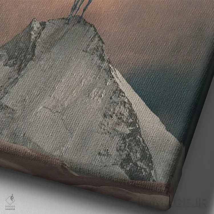 تابلو دکوراتیو "مسافر تنها" اثر فرانک موس - نمای نزدیک بافت بوم