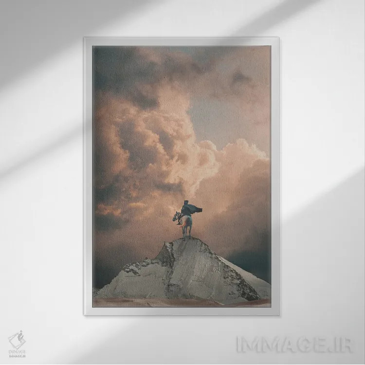 تابلو دکوراتیو "مسافر تنها" اثر فرانک موس - نمای قابدار سفید