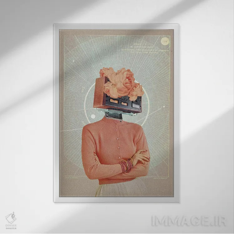 تابلو دکوراتیو "محال است تو را فراموش کنم" اثر فرانک موس - نمای قابدار سفید