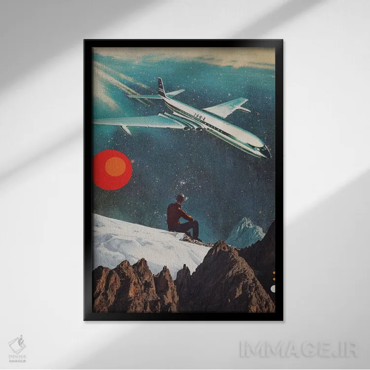 تابلو دکوراتیو "مسافر بازگشتی" اثر فرانک موس - نمای قابدار مشکی