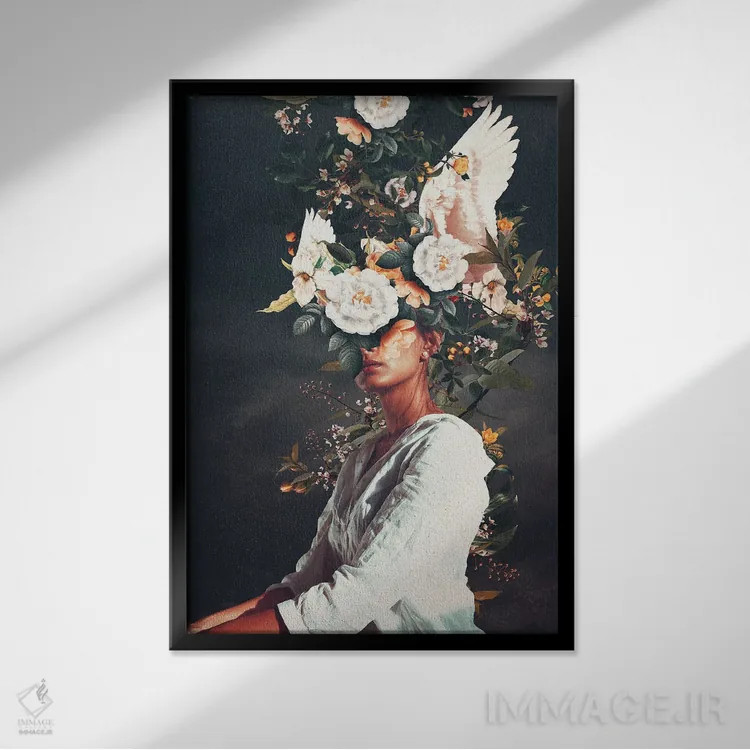 تابلو دکوراتیو "آخرین پرتره پنلوپه" اثر فرانک موس - نمای قابدار مشکی