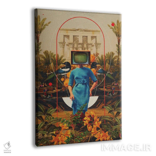 تابلو دکوراتیو "ناهمسانی های او" اثر فرانک موس - نمای پرسپکتیو محصول