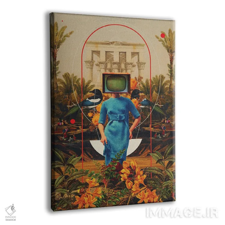 تابلو دکوراتیو "ناهمسانی های او" اثر فرانک موس - نمای پرسپکتیو محصول