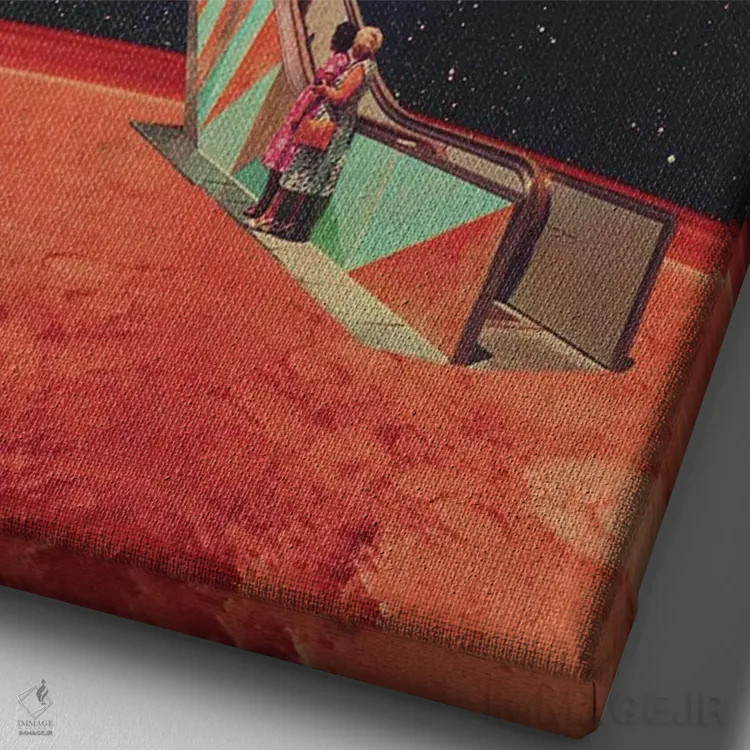 تابلو دکوراتیو "وقت رفتن به خانه است" اثر فرانک موس - نمای نزدیک بافت بوم