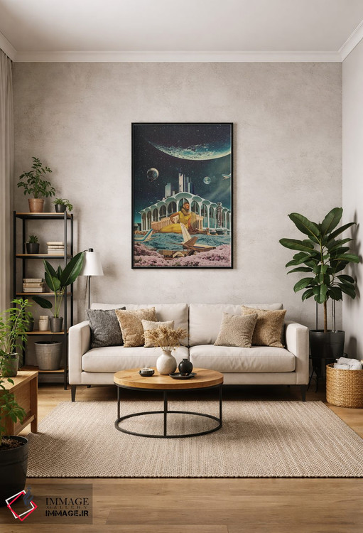 تابلو دکوراتیو "کارت پستالی از سال ۲۳۴۵" اثر فرانک موس - D1B