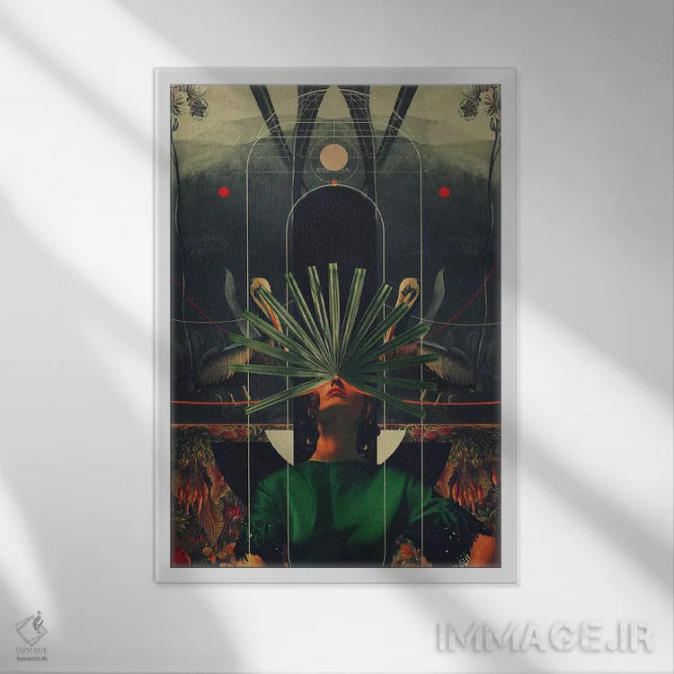 تابلو دکوراتیو "او استوا را دید" اثر فرانک موس - نمای قابدار سفید