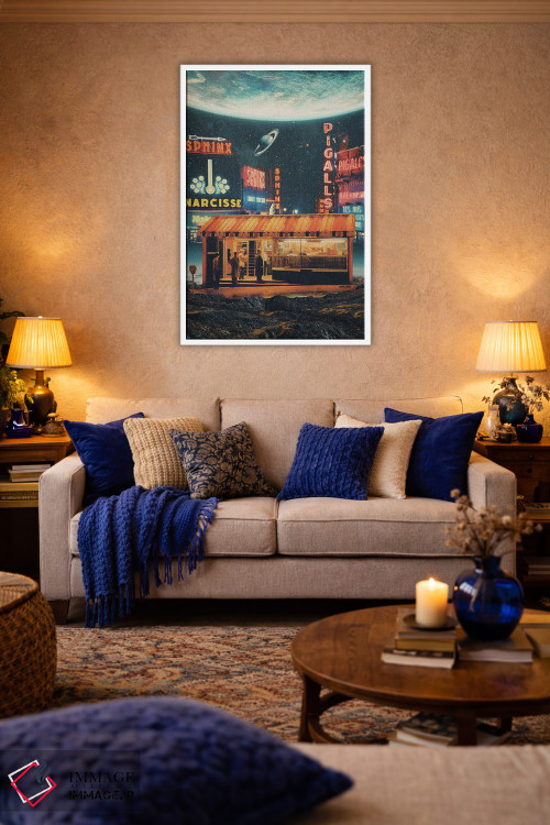 تابلو دکوراتیو "کارت پستالی از سال ۲۳۴۷" اثر فرانک موس - D3W