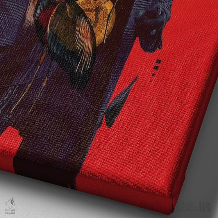 تابلو دکوراتیو "جاز نیمه شب در نیواورلئان" اثر فرانک موس - نمای نزدیک بافت بوم