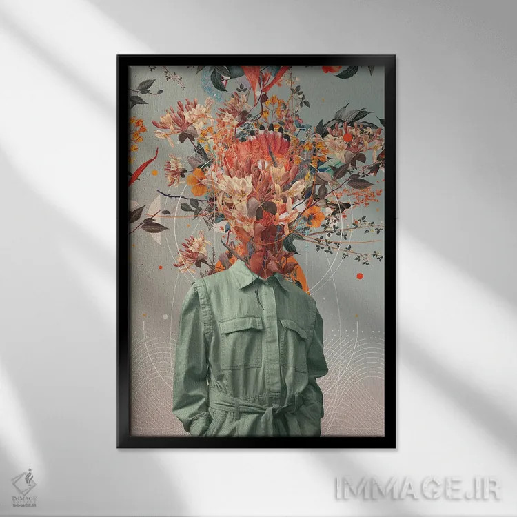 تابلو دکوراتیو "عطر تو شبیه خانه است" اثر فرانک موس - نمای قابدار مشکی