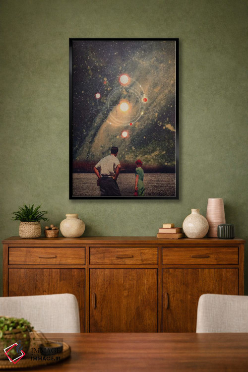 تابلو دکوراتیو "انفجارهای نوری در آسمان ما" اثر فرانک موس - D1B