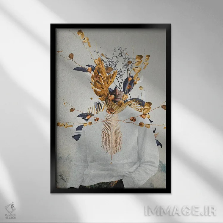 تابلو دکوراتیو "سکوت و سادگی" اثر فرانک موس - نمای قابدار مشکی