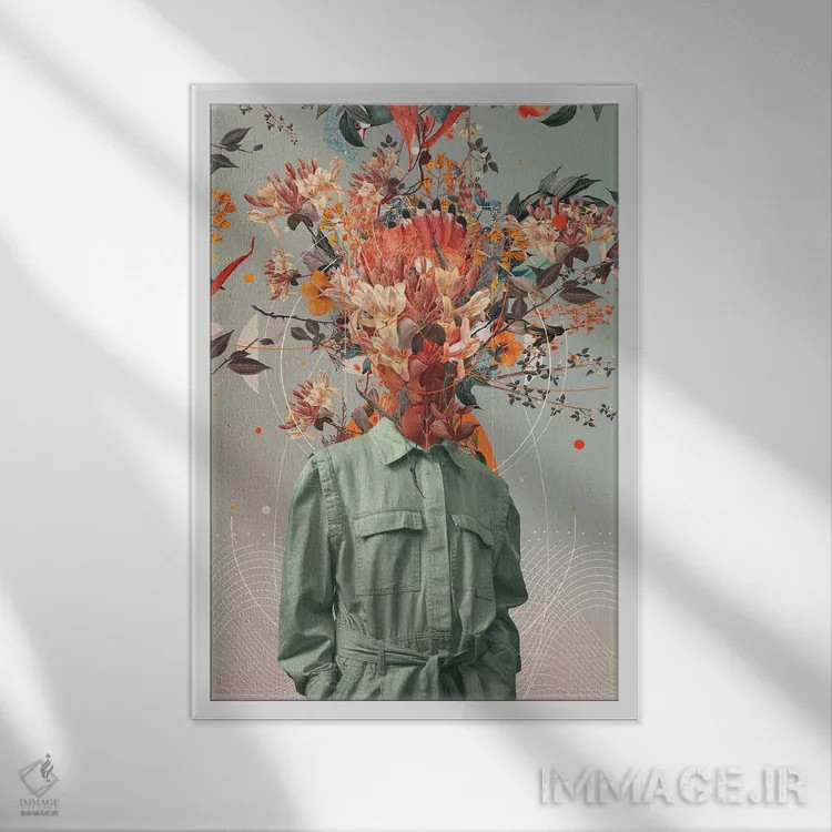 تابلو دکوراتیو "عطر تو شبیه خانه است" اثر فرانک موس - نمای قابدار سفید