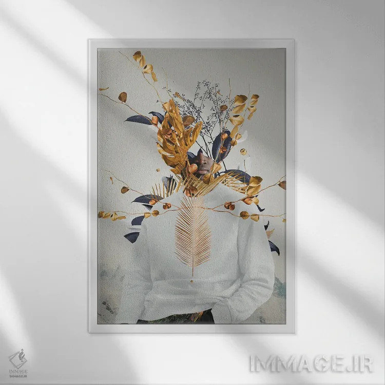 تابلو دکوراتیو "سکوت و سادگی" اثر فرانک موس - نمای قابدار سفید