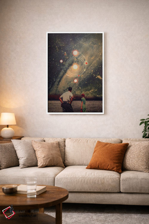 تابلو دکوراتیو "انفجارهای نوری در آسمان ما" اثر فرانک موس - D3W