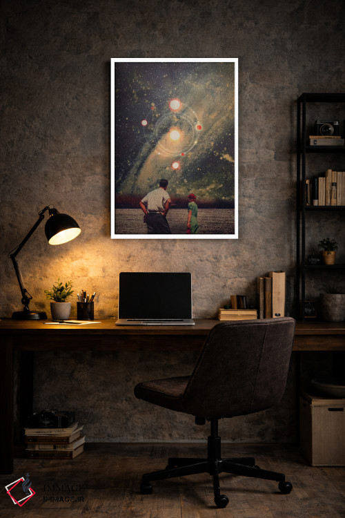 تابلو دکوراتیو "انفجارهای نوری در آسمان ما" اثر فرانک موس - D6W