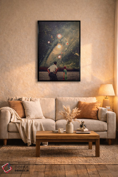 تابلو دکوراتیو "انفجارهای نوری در آسمان ما" اثر فرانک موس - D5B