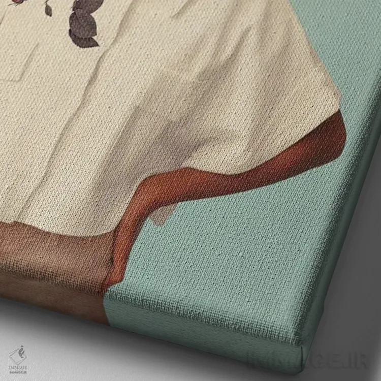 تابلو دکوراتیو "خدا را شکر بهار است" اثر فرانک موس - نمای نزدیک بافت بوم