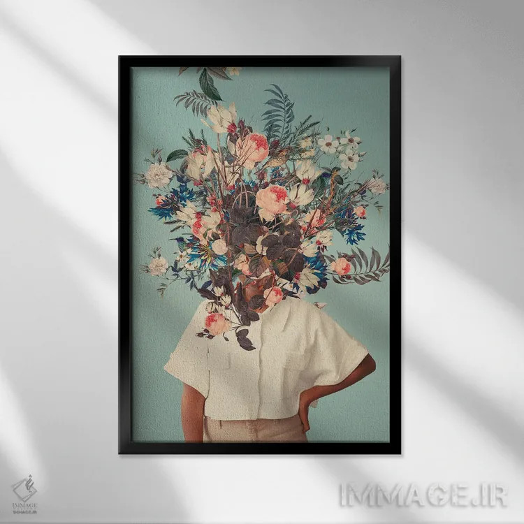 تابلو دکوراتیو "خدا را شکر بهار است" اثر فرانک موس - نمای قابدار مشکی