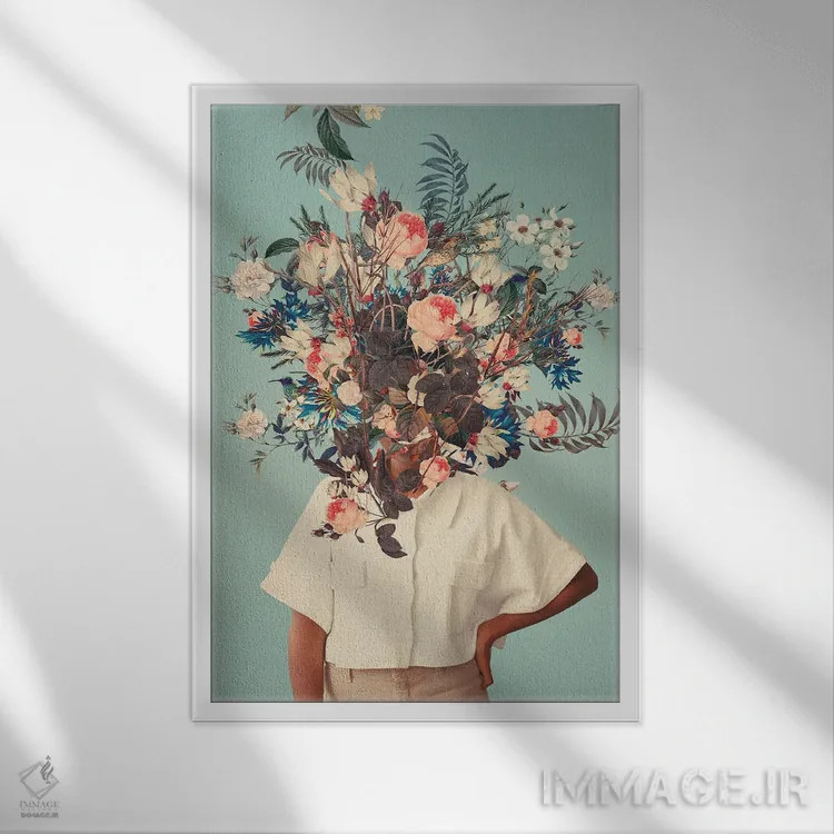 تابلو دکوراتیو "خدا را شکر بهار است" اثر فرانک موس - نمای قابدار سفید