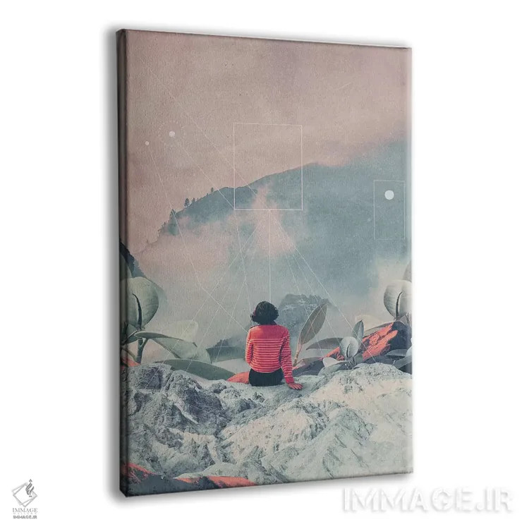 تابلو دکوراتیو "گم شده در بعد هفدهم" اثر فرانک موس - نمای پرسپکتیو محصول