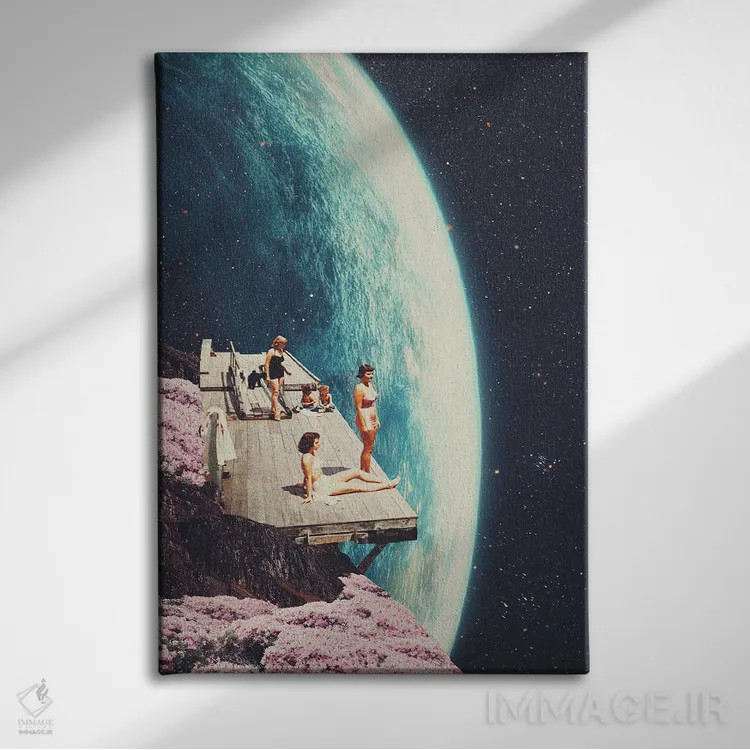 تابلو دکوراتیو "در خانه انتظار ما را می کشند" اثر فرانک موس - نمای روبهرو روی دیوار