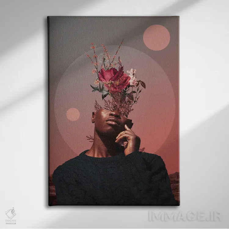 تابلو دکوراتیو "خاطرات کم رنگ غروب" اثر فرانک موس - نمای روبهرو روی دیوار