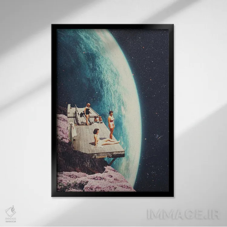 تابلو دکوراتیو "در خانه انتظار ما را می کشند" اثر فرانک موس - نمای قابدار مشکی