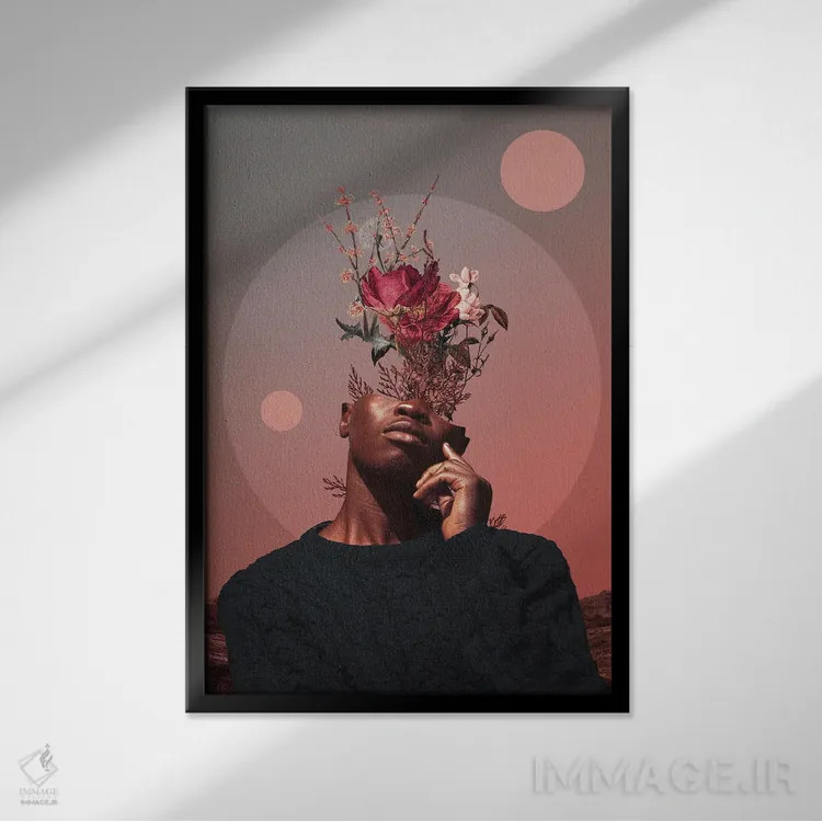 تابلو دکوراتیو "خاطرات کم رنگ غروب" اثر فرانک موس - نمای قابدار مشکی