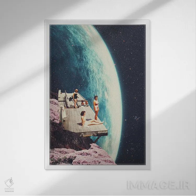 تابلو دکوراتیو "در خانه انتظار ما را می کشند" اثر فرانک موس - نمای قابدار سفید